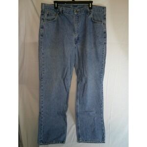 Vintage Carhartt B18 STW Denim Jeans‎ Mens 44x32 Light Wash Traditional Fit